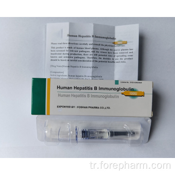 İnsan hepatiti B immünoglobulin, acidental enfeksiyon için kullanılır